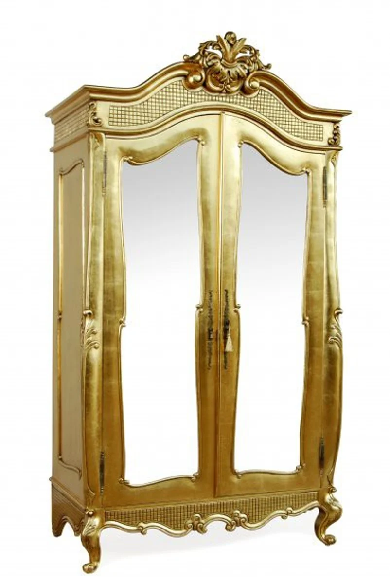 Casa Padrino Baroque wardrobe Gold B 107 x H 229 cm bedroom closet