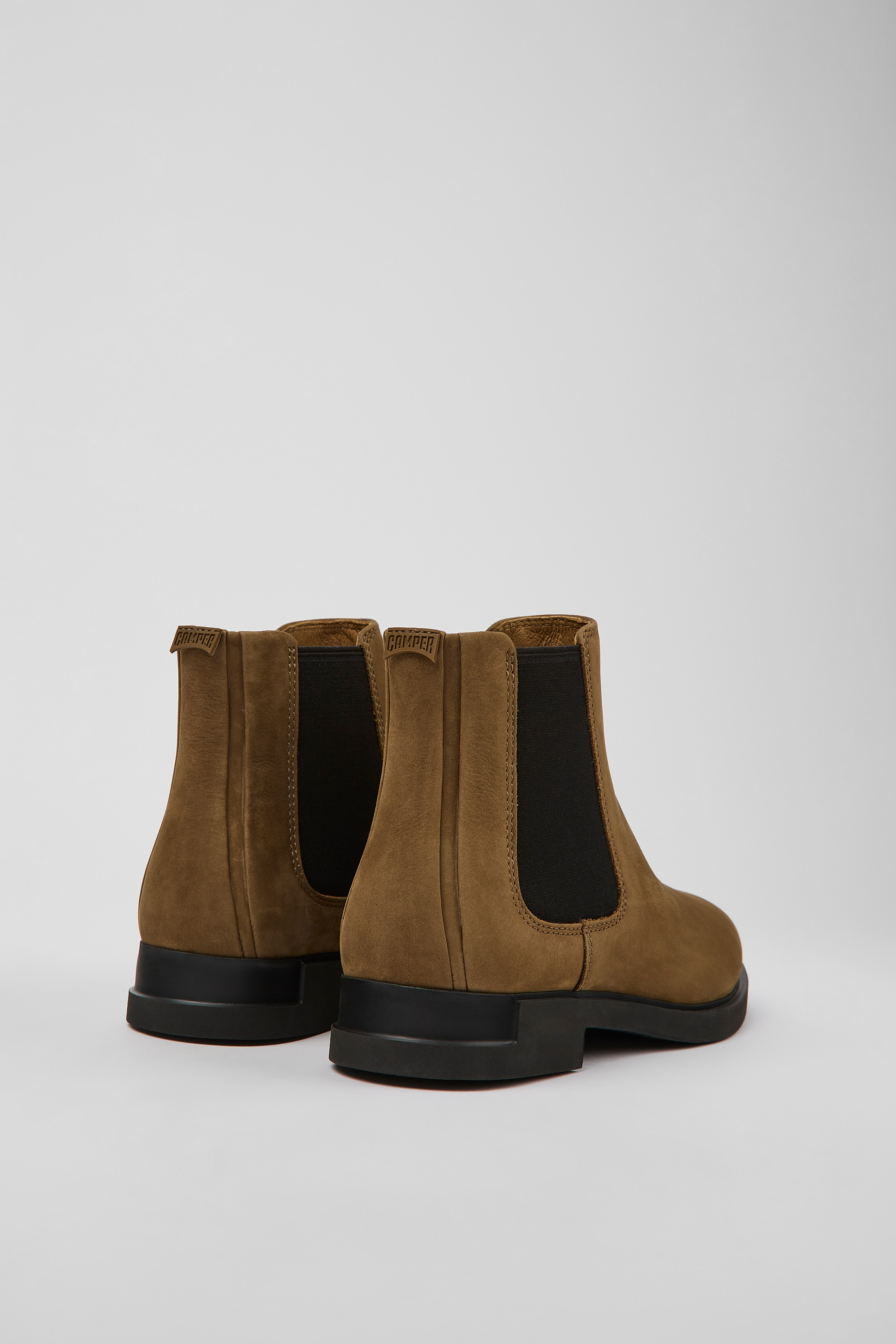 Iman - Brown nubuck Chelsea boots for women
