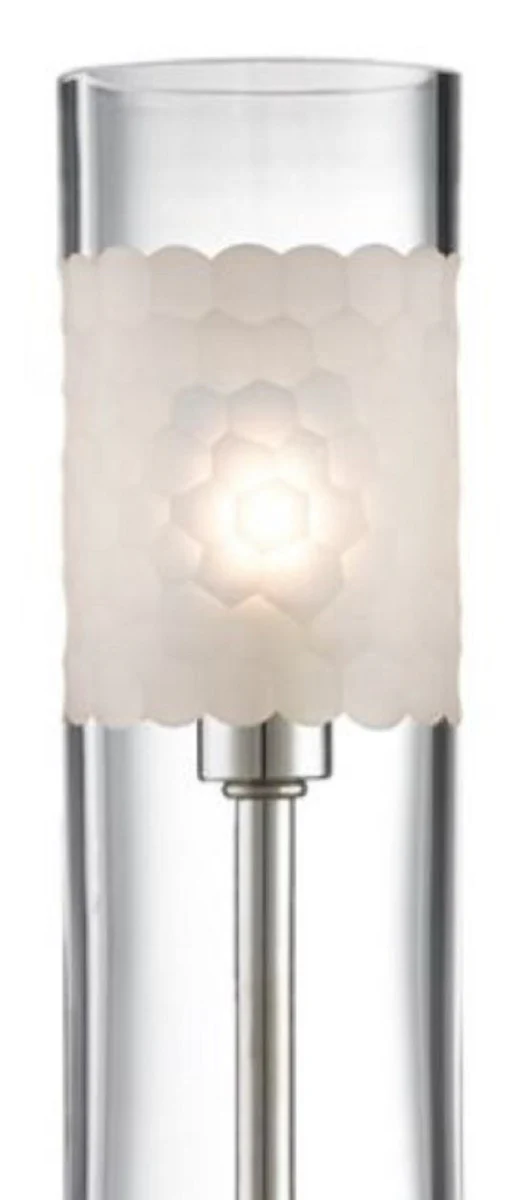 Casa Padrino lámpara de pared LED de lujo plata / blanco 12,7 x 9,5 x H. 36,2 cm - Calidad de Lujo