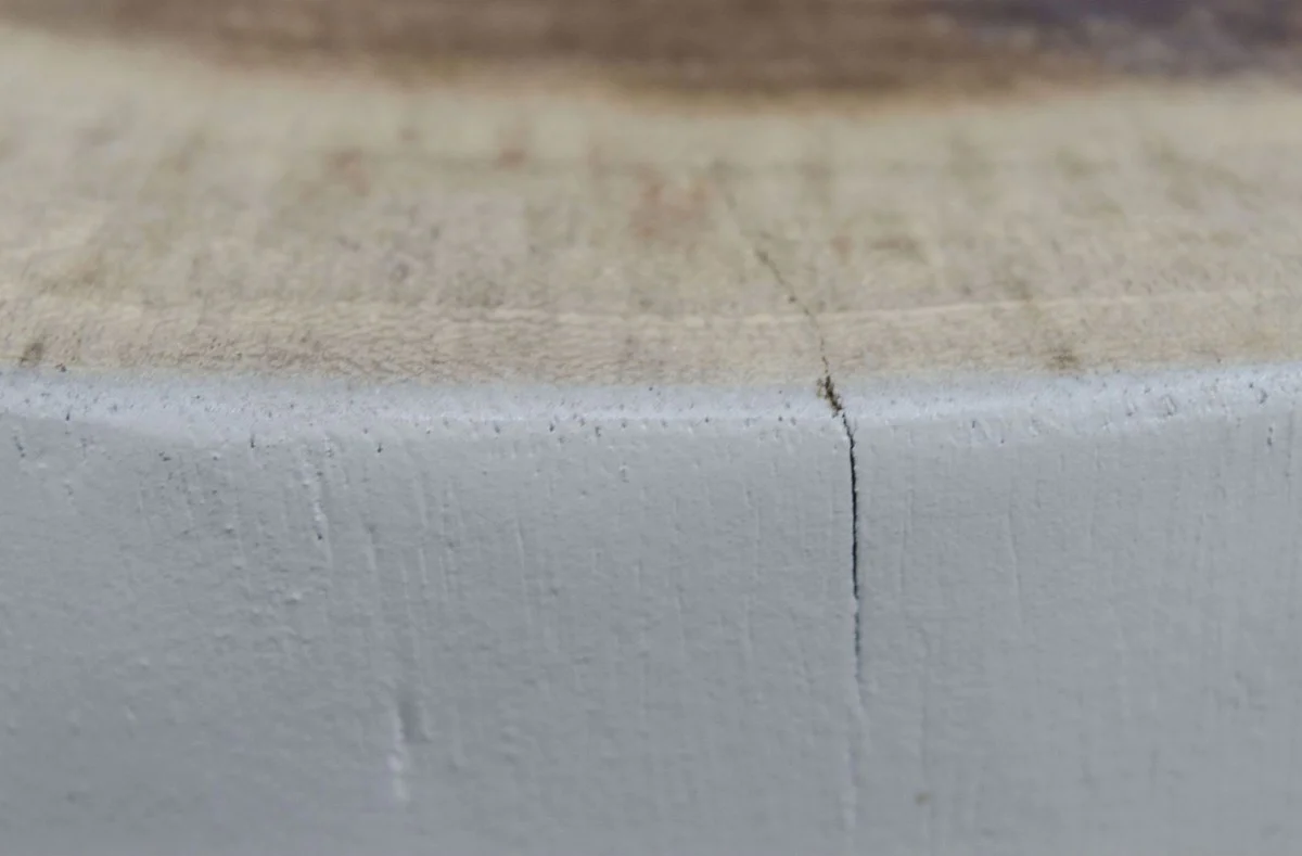 Casa Padrino taburete / mesa auxiliar de la sala blanco Ø 27 x H. 45 cm - Muebles de Lujo