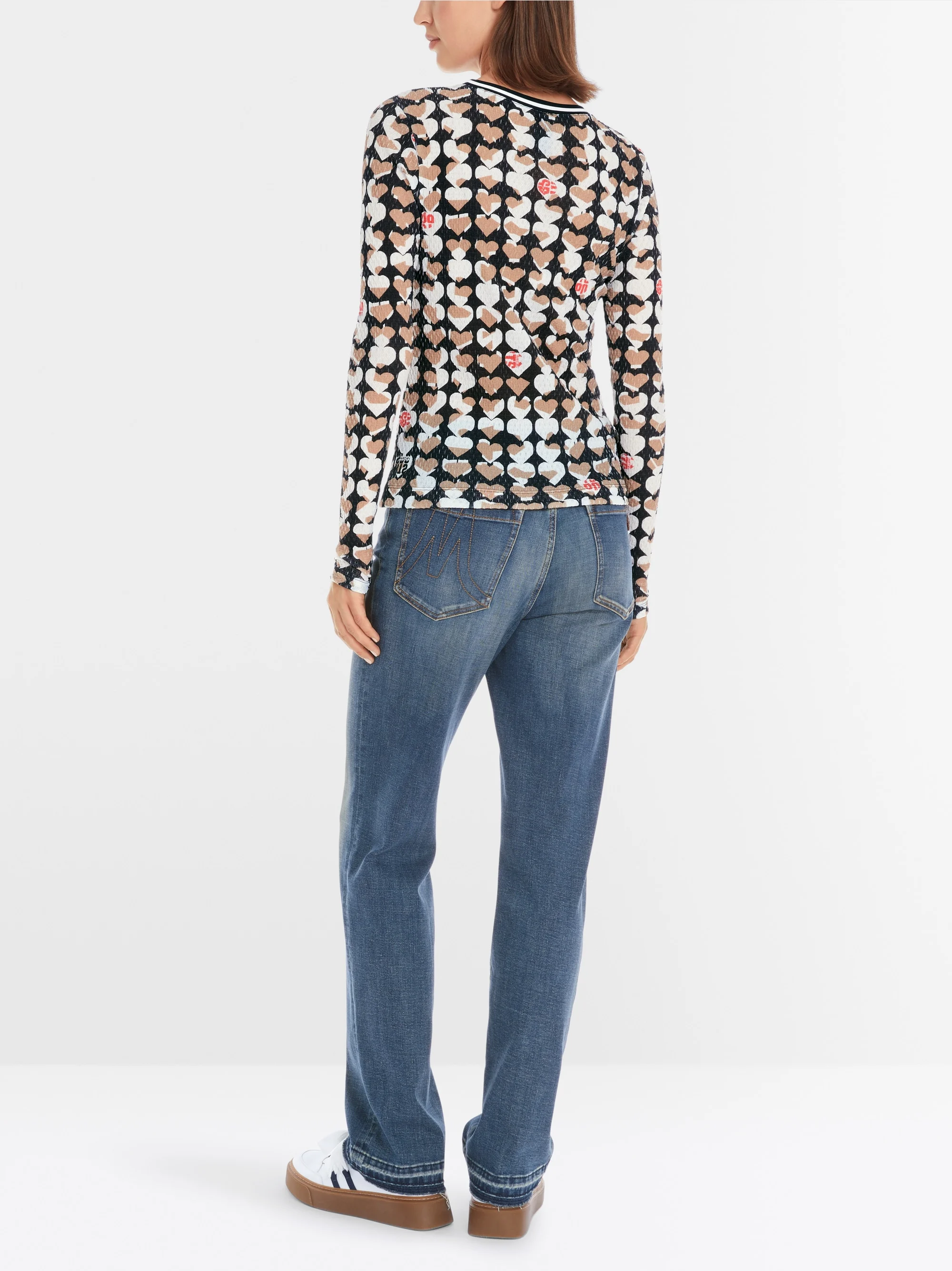Marc-Cain Long-sleeve in crinkle print