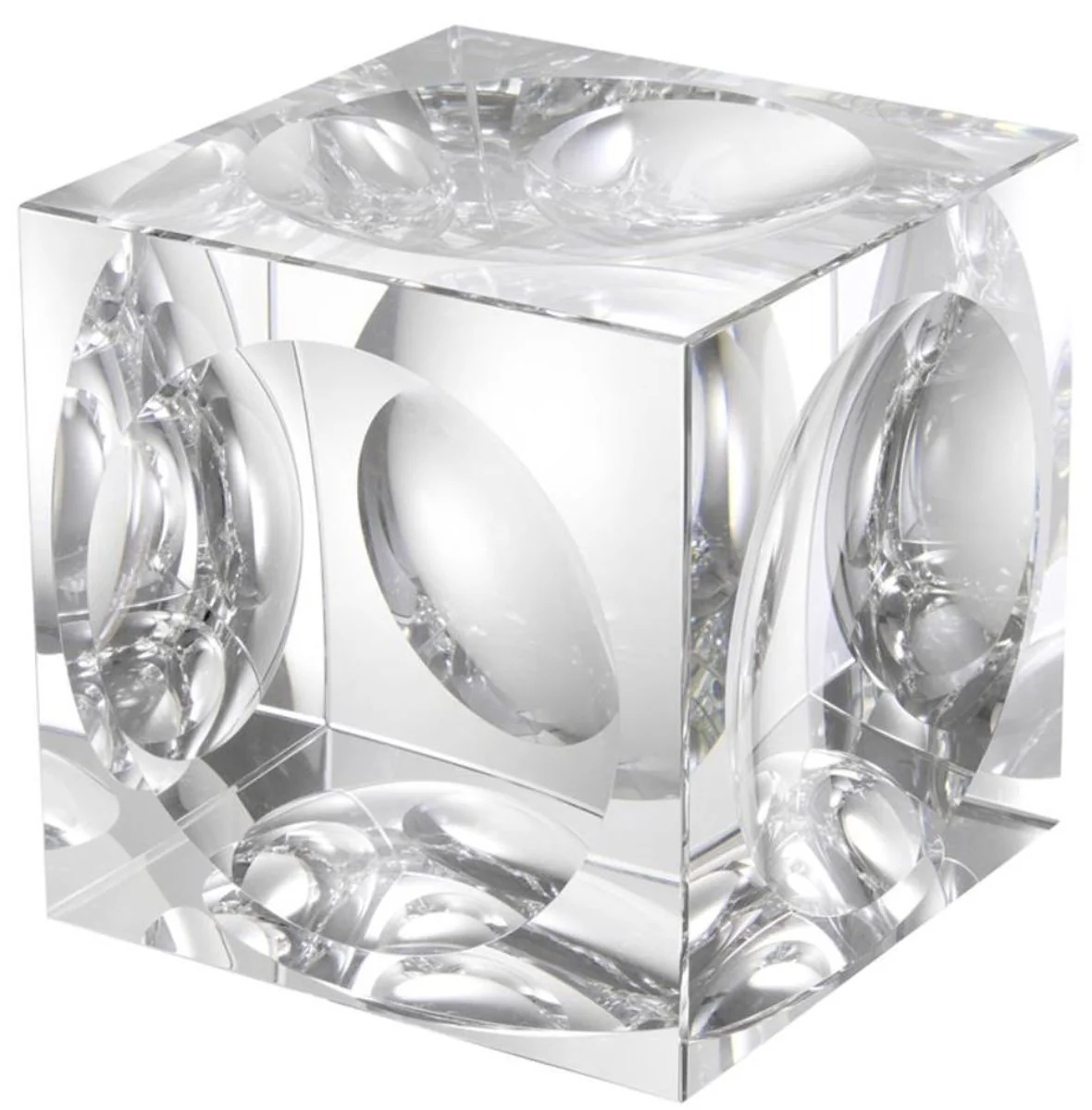 Casa Padrino cubo de cristal de objeto deco 15 x 15 x H. 15 cm - Calidad de Lujo