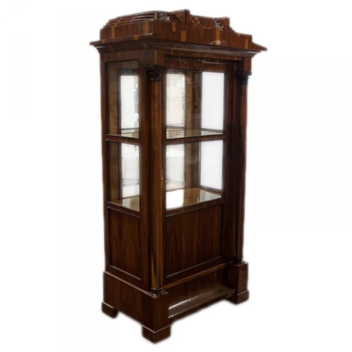 Casa Padrino Biedermeier cabinet in mahogany - china cabinet - cupboard - Art Deco Baroque