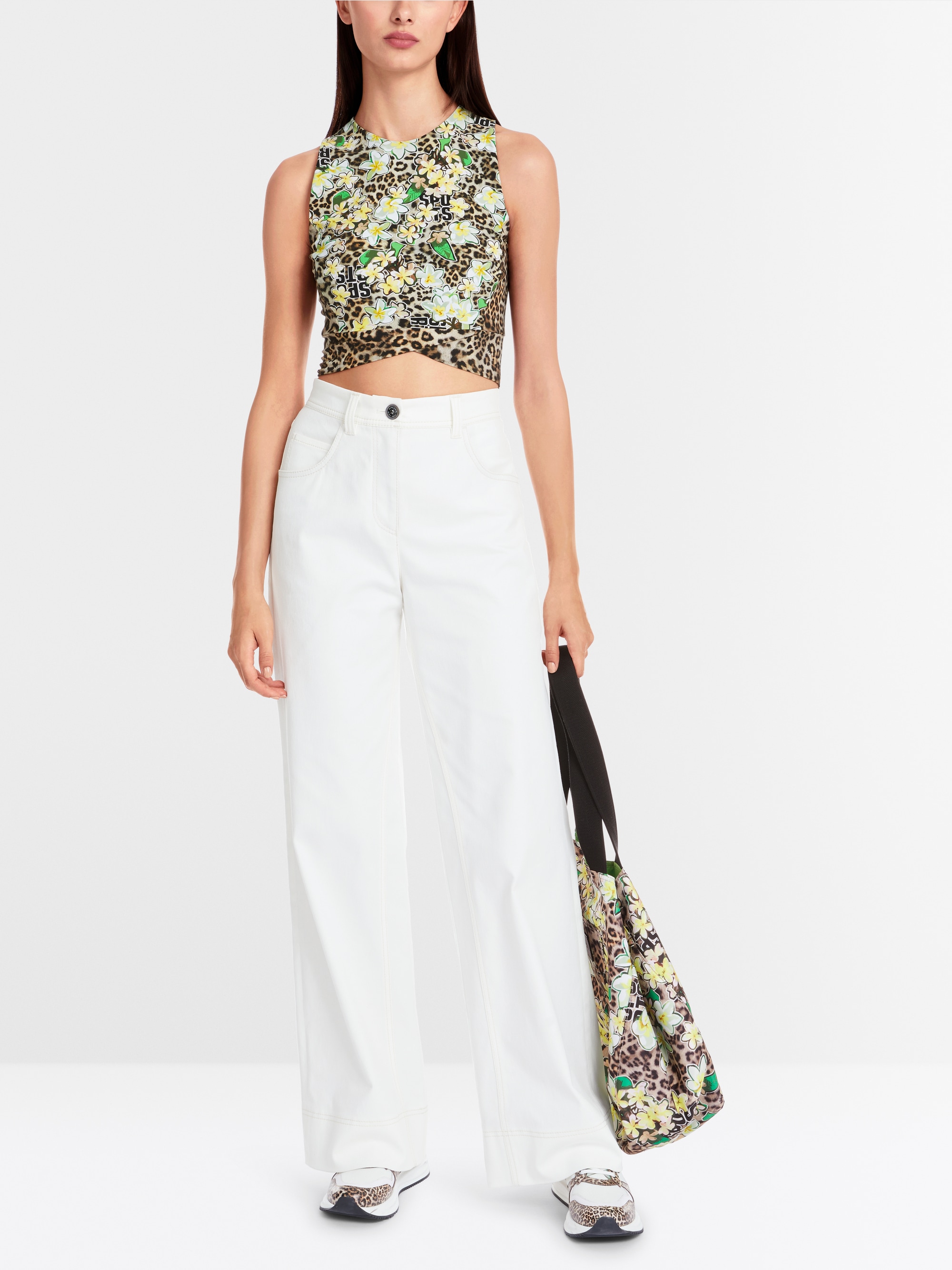 Marc-Cain Reversible top with leopard print