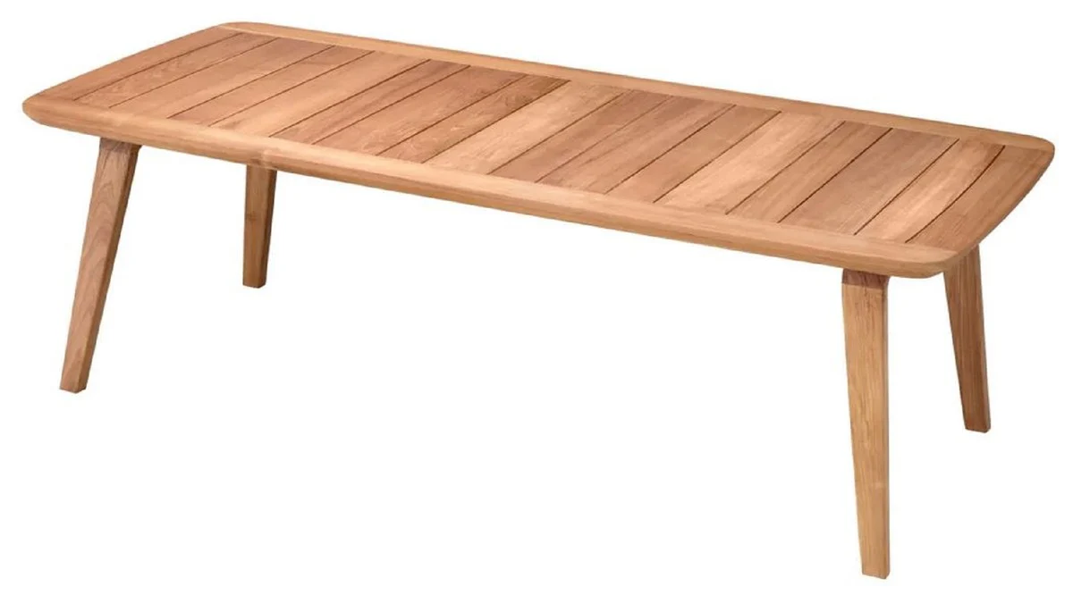 Casa Padrino Mesa de Comedor de Jard¨ªn de Lujo Natural 245 x 110 x A. 76 cm - Mesa de Jard¨ªn Rectangular de Teca - Muebles de Comedor - Muebles de Jard¨ªn - Muebles de Lujo - Calidad de Lujo