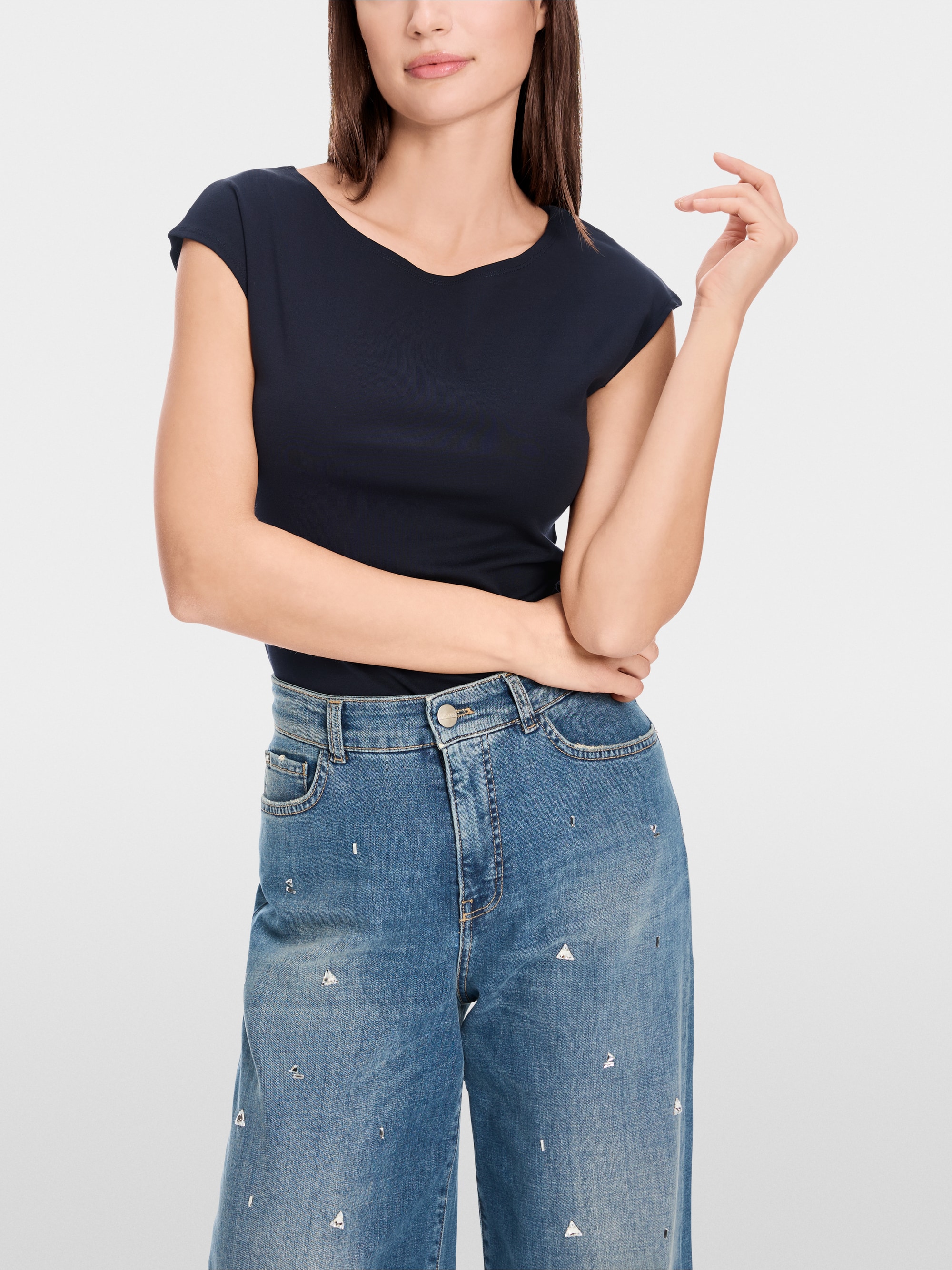 Marc-Cain Basic top with a wide neckline