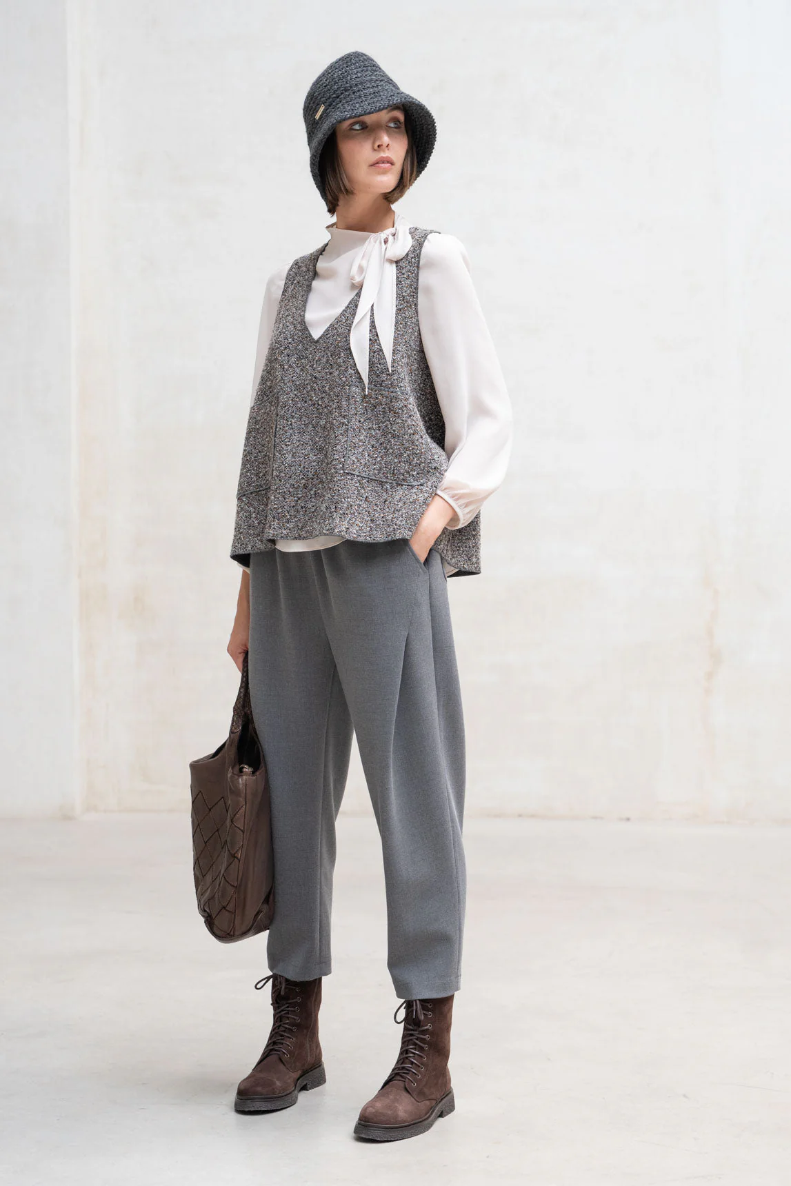 Rivera-spain Top Pavia gris jaspeado