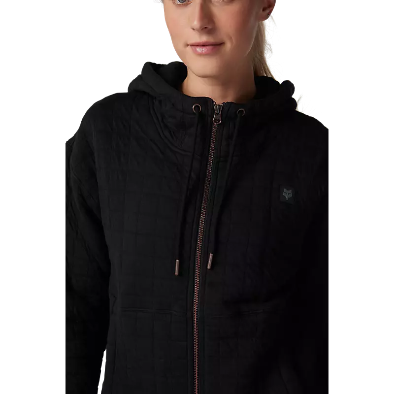Womens Quilted Zip Hoodie