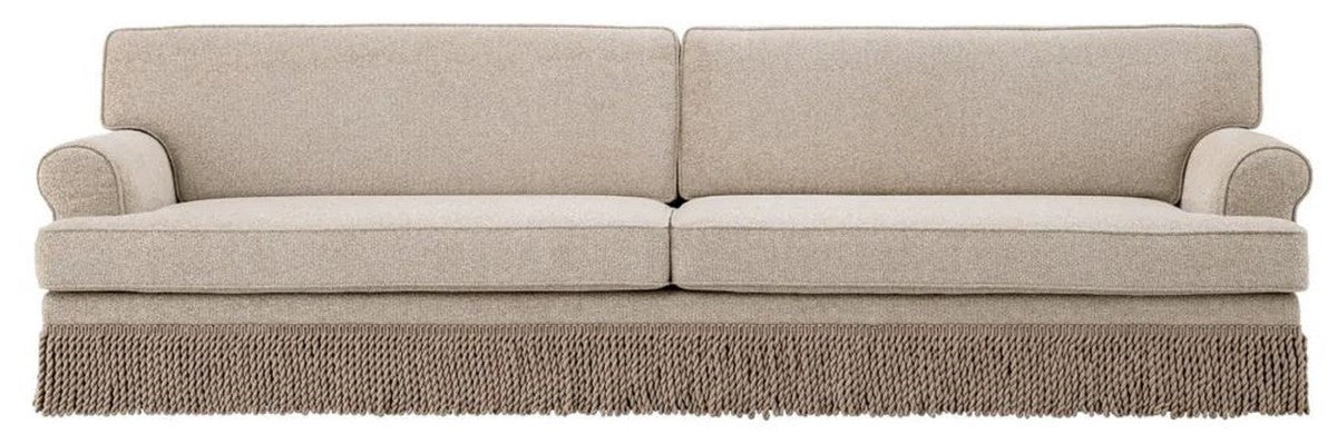 Casa Padrino sof¨¢ de sal¨®n de lujo beige 277 x 101 x A. 77 cm