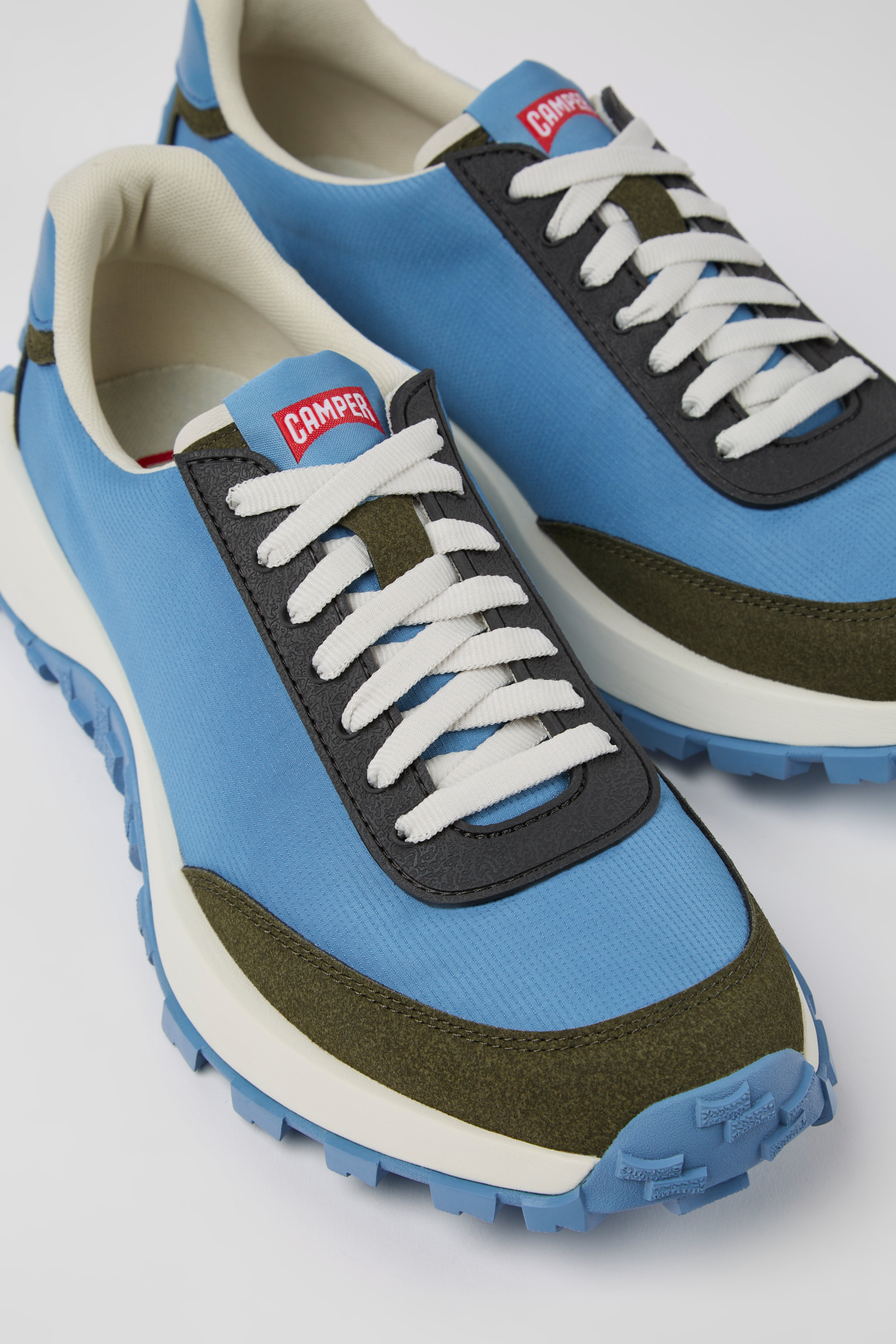 Drift Trail - Blue textile and nubuck sneakers for men