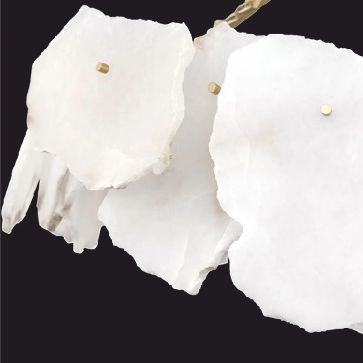 Casa Padrino l¨¢mpara de ara?a alabastro blanco / lat¨®n ? 80 cm - Interior de lujo