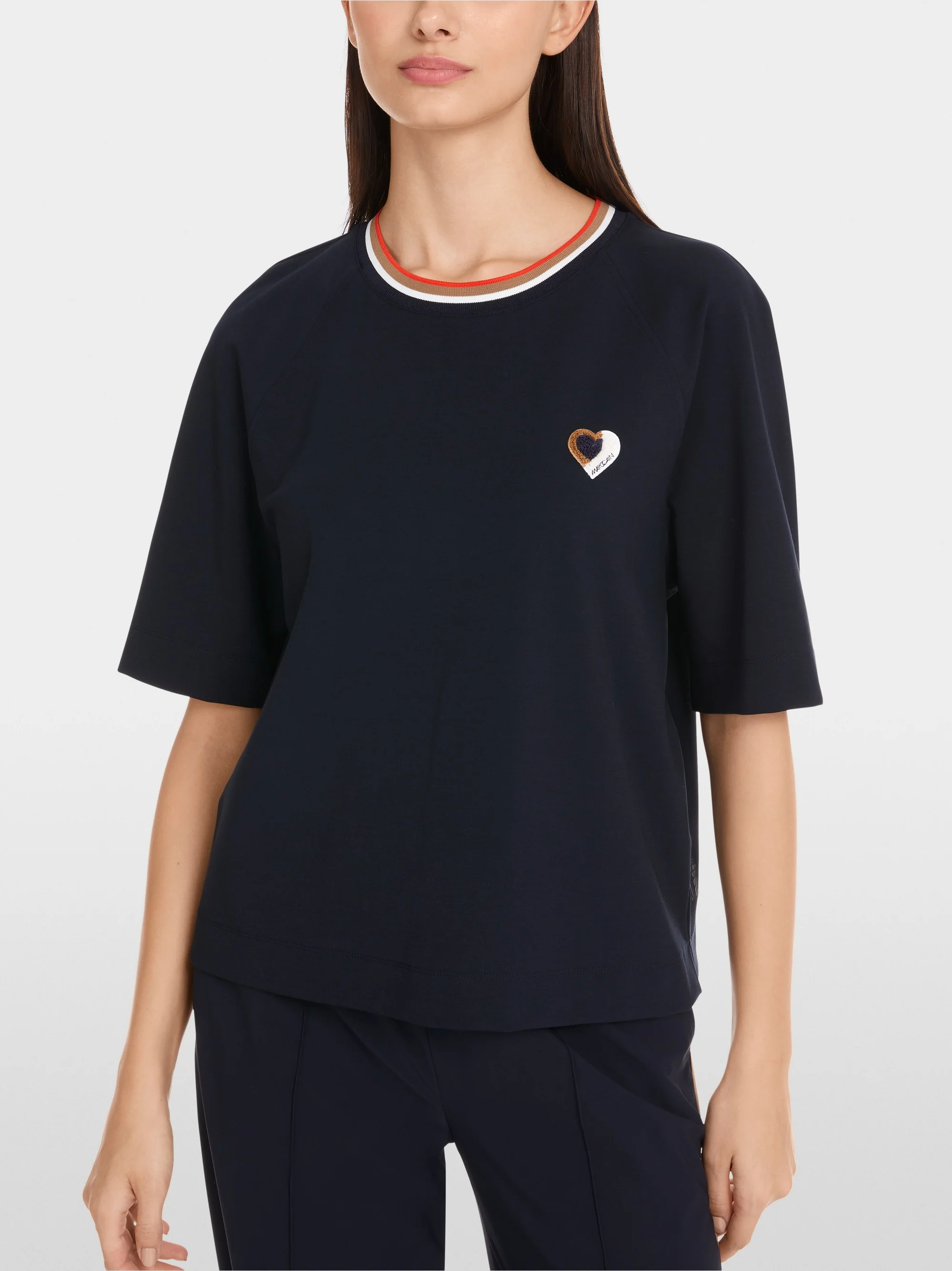 Marc-Cain Cropped short-sleeve T-shirt