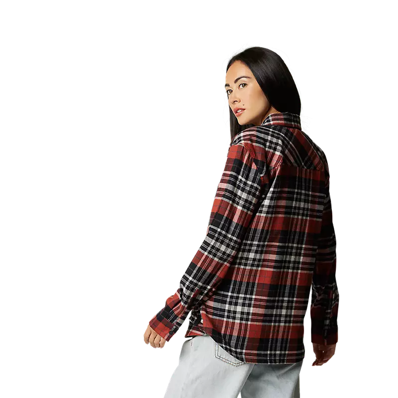 Womens Foxlover Stretch Flannel Shirt