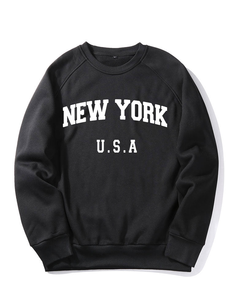 New York Letter Print Sweatshirt