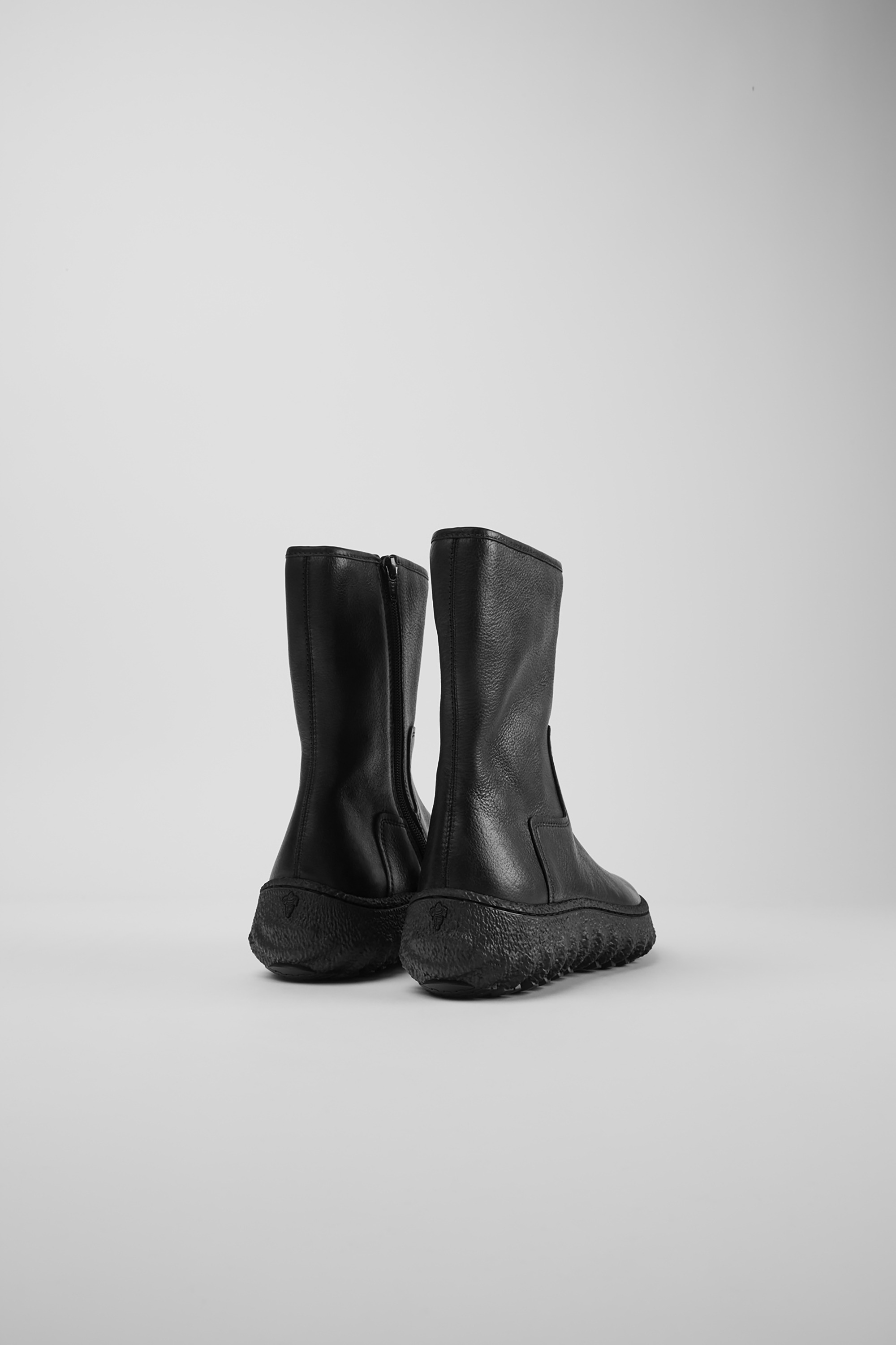 Ground MICHELIN - Black leather boots for women