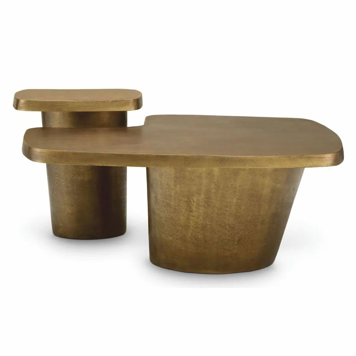 Casa Padrino conjunto de mesa de centro de aluminio de lujo lat¨®n vintage - Muebles para hoteles y salas de estar