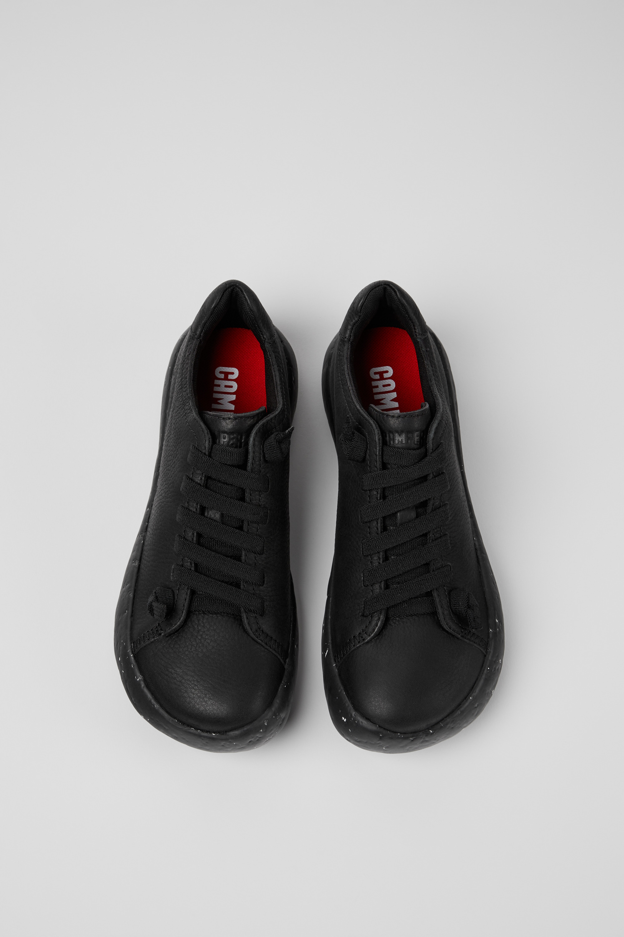 Peu Stadium - Black leather sneakers for women
