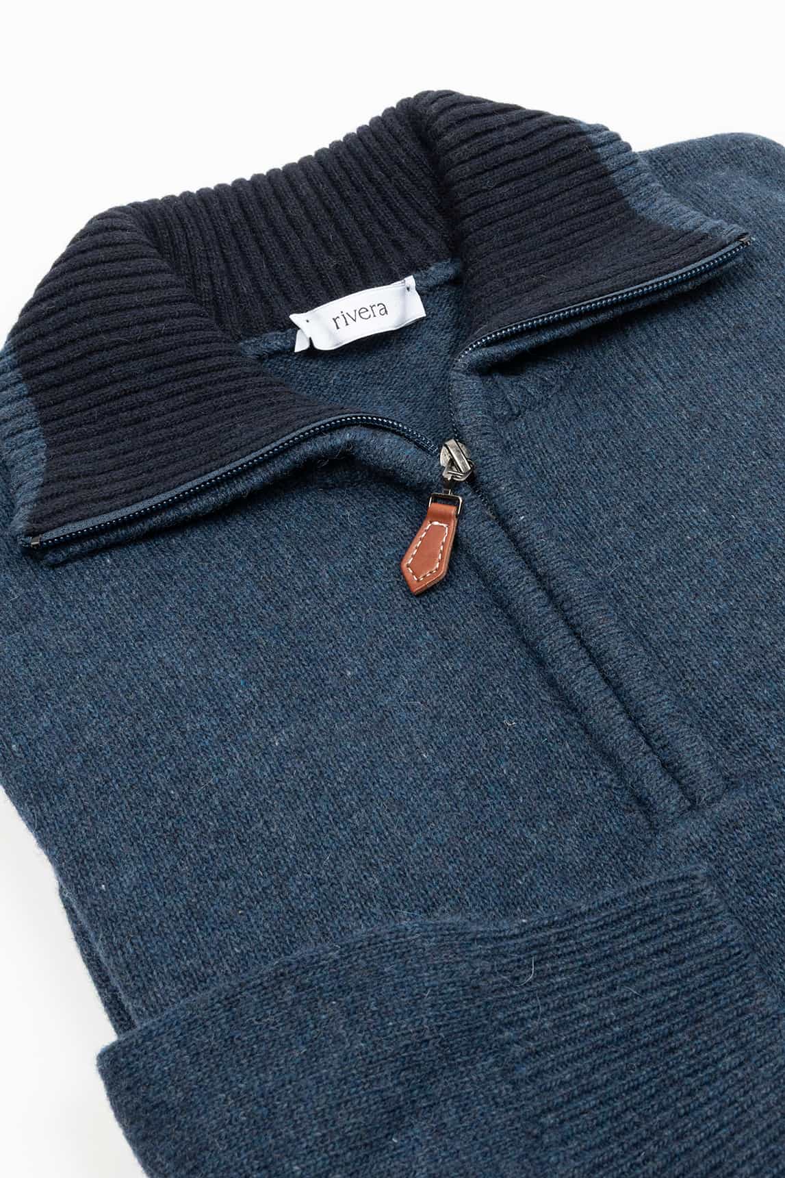 Rivera-spain Jersey Rivera Half Zip Azul Petróleo