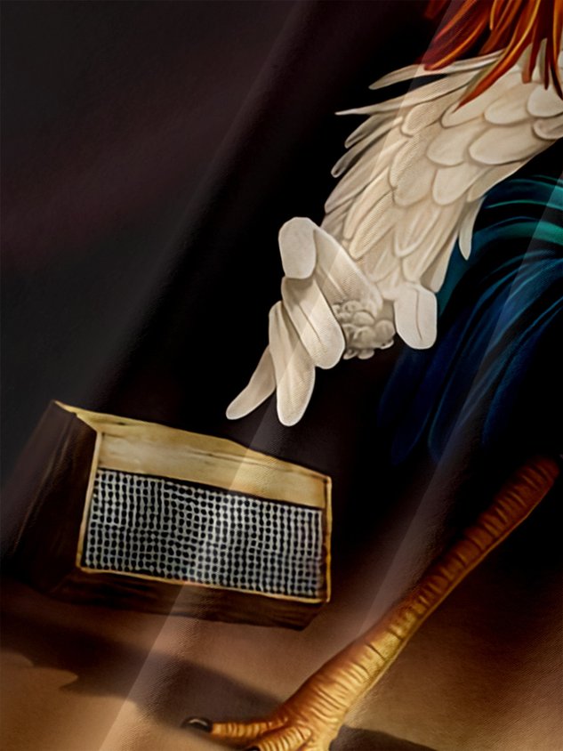 Rooster Chest Pocket Short Sleeves Casual Shirts