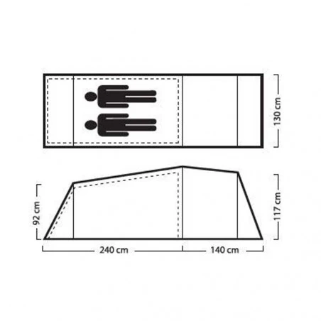 Columbus TUNEL 2 UL - Tienda de campaña ultraligera