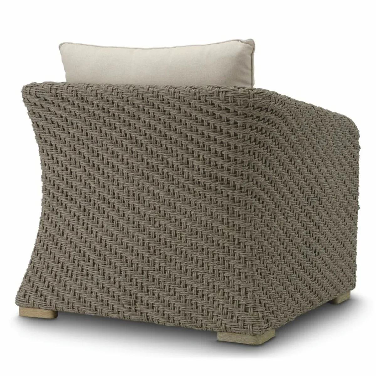 Casa Padrino sill¨®n de jard¨ªn de lujo de rat¨¢n artificial gris / arena - Muebles de jard¨ªn