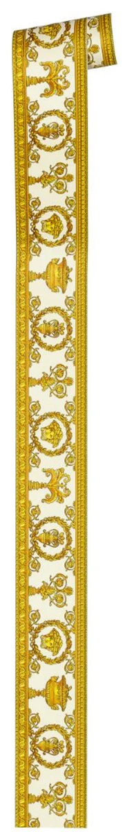 Versace Papel Pintado No Tejido Vanitas 343052 Blanco / Oro - Papel Pintado de Diseño - Accesorios Deco