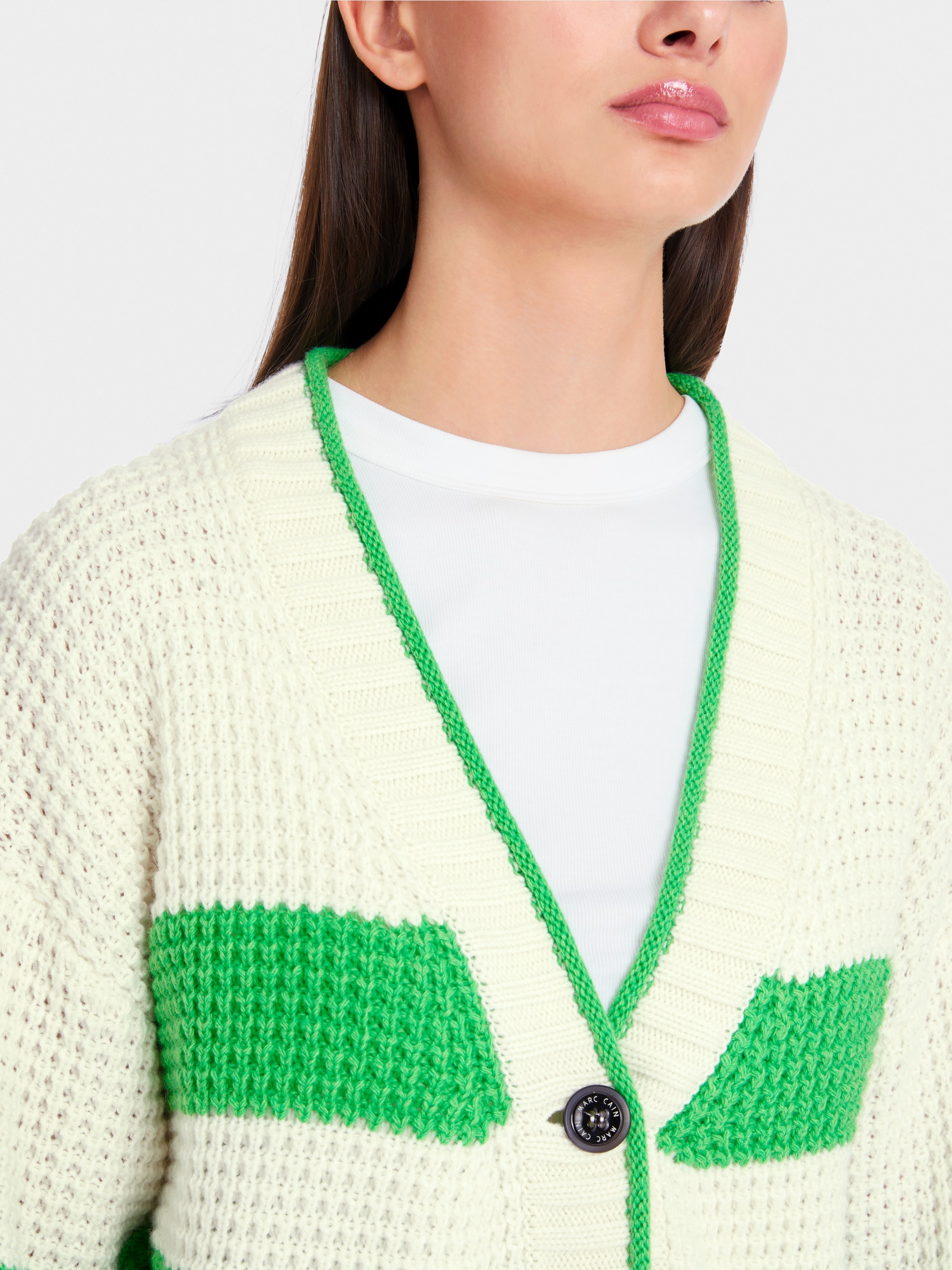 Marc-Cain Striped cardigan – Knitted in Germany