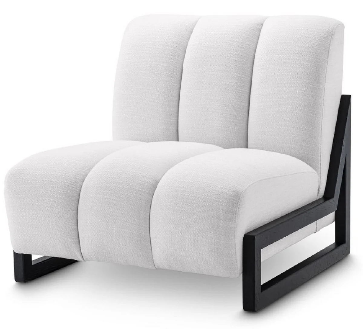 Casa Padrino sill¨®n de lujo blanco / negro 83,5 x 90 x A. 83,5 cm - Sill¨®n de Sal¨®n - Sill¨®n de Hotel - Muebles de Lujo