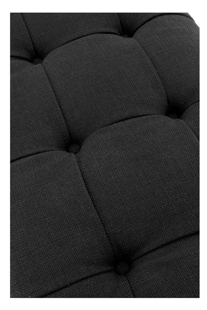 Banco de lujo Casa Padrino negro 129 x 50 x H. 58 cm - colección de lujo