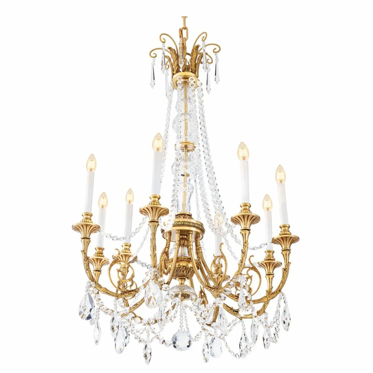 Casa Padrino ara?a de luces de cristal barroco de lujo oro antiguo ? 80 x A. 116 cm - Calidad de lujo