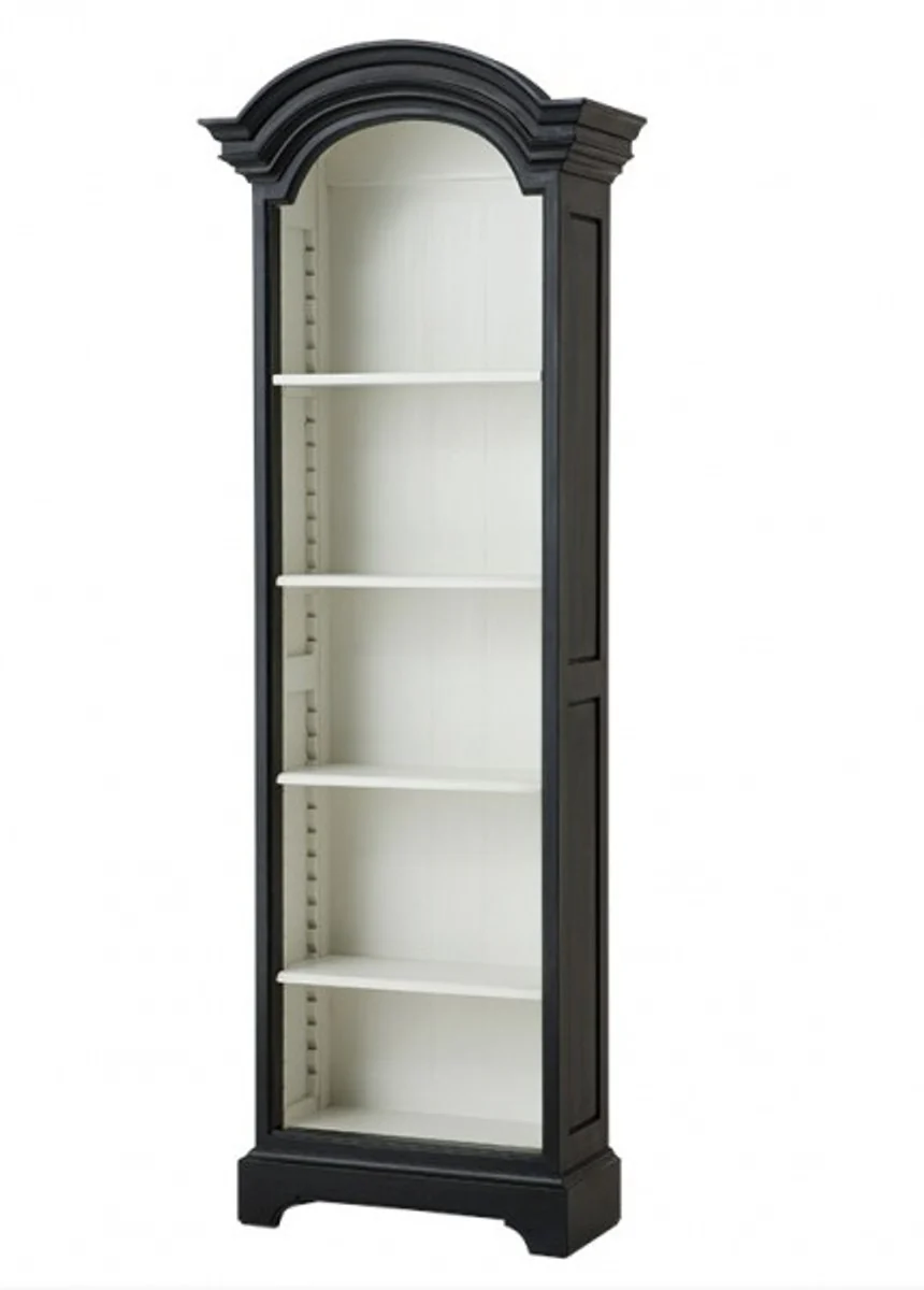 Casa Padrino luxury bookcase black solid wood living room cabinet Florida Baroque Art Nouveau Rococo cabinet shop equipment