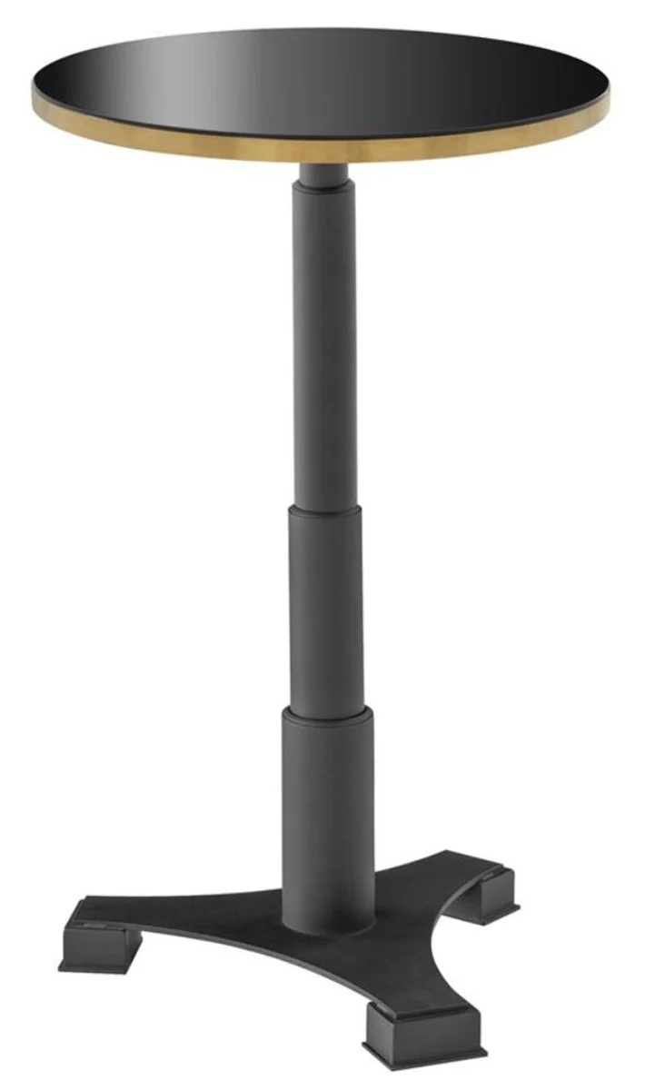 Casa Padrino luxury bar table black / brass Ø 60 x H. 110 cm - Luxury Collection