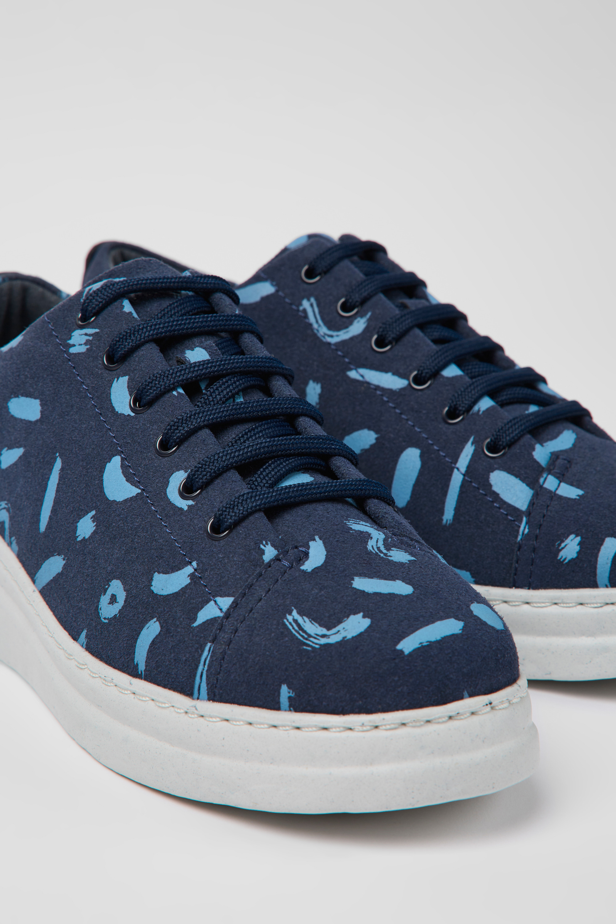 Runner Up - Multicolored nubuck sneakers for women