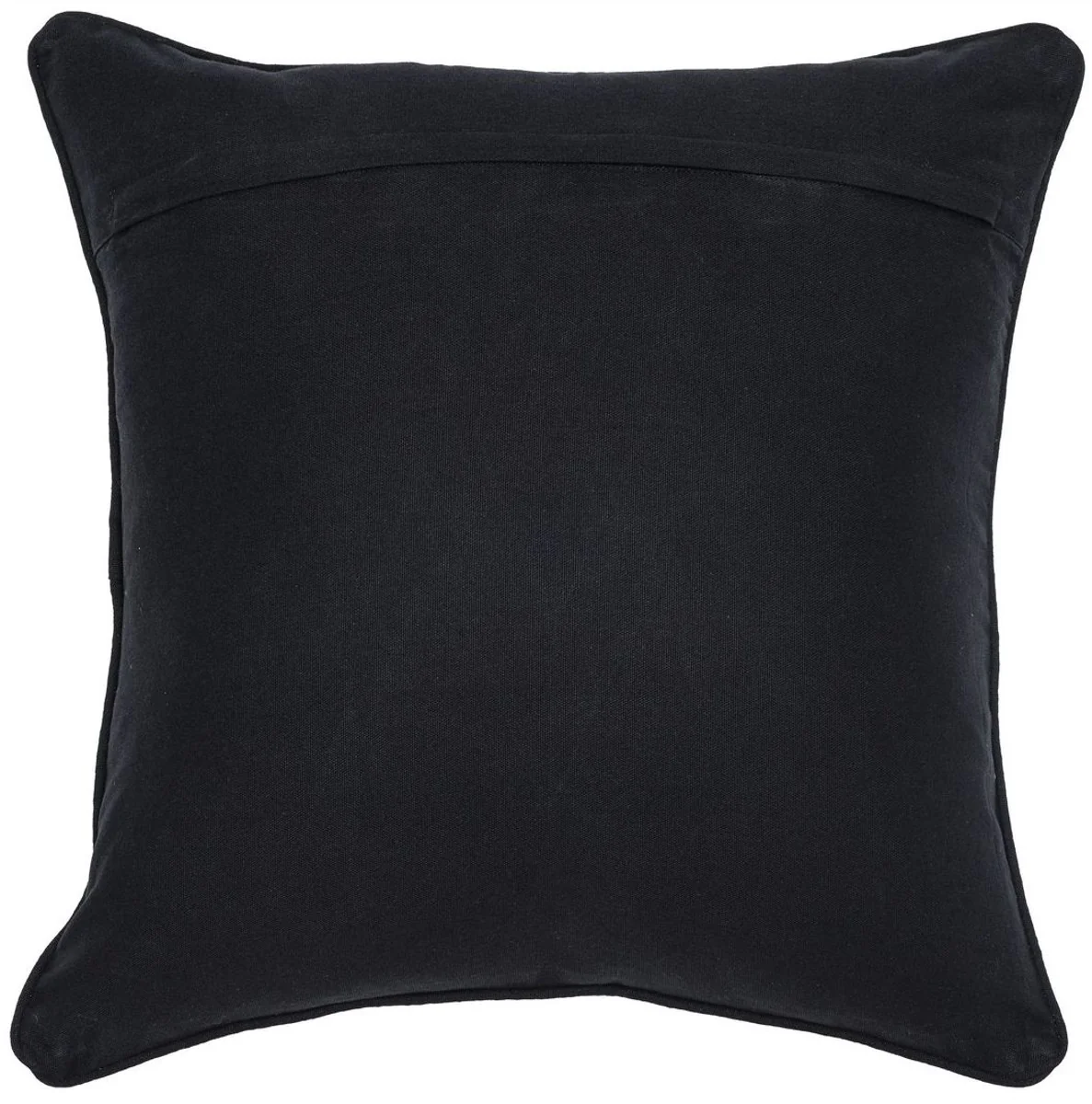 Casa Padrino cojín decorativa de lujo negro / oro 50 x 50 cm - Almohada decorativa noble con patrón de diamante elegante - Calidad de Lujo - Colección Hotel
