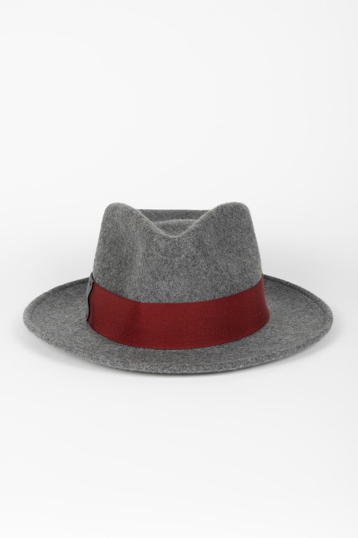 Rivera-spain Sombrero fedora gris burdeos