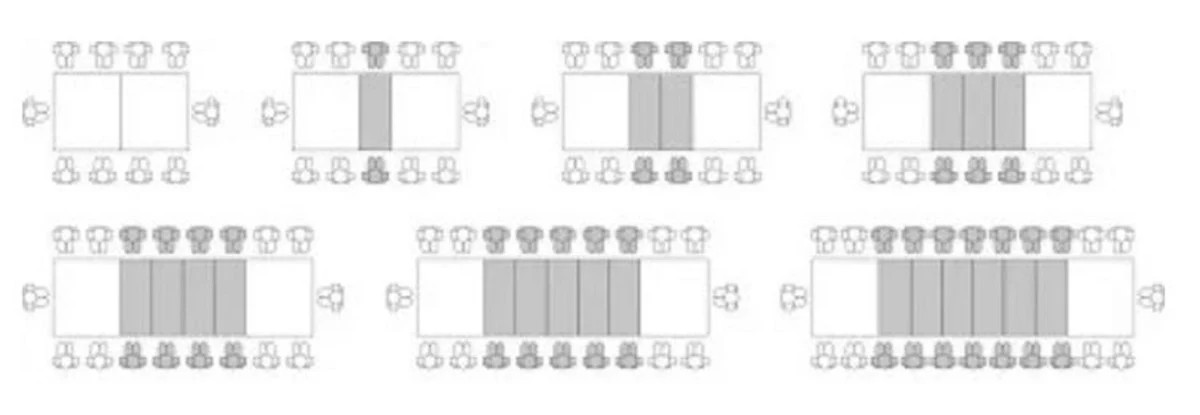 Casa Padrino mesa de comedor de lujo marr¨®n / negro 200-494 x 110 x A. 77 cm - Mesa de conferencia extensible de madera maciza - Muebles de comedor - Muebles de oficina - Muebles de lujo