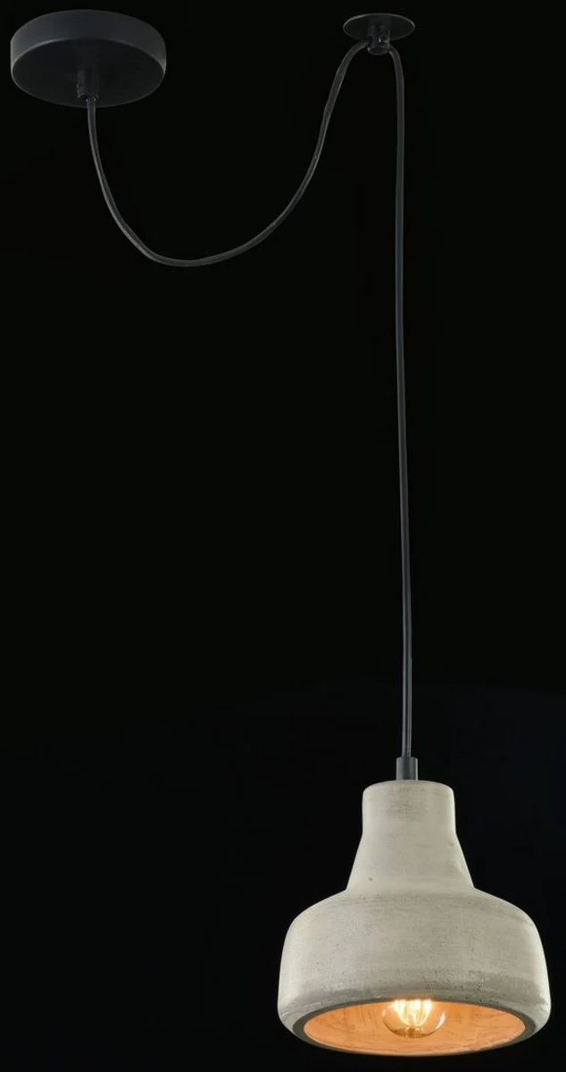 Casa Padrino Hanging Lamp / Pendant Lamp Gray Ø 16,5 x H. 15 cm - Modern Lamp with Concrete Lampshade