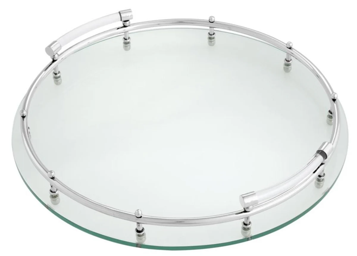 Casa Padrino bandeja / bandeja de servicio de lujo plata ? 40 x H. 7 cm - Accesorios Para la Gastronom¨ªa