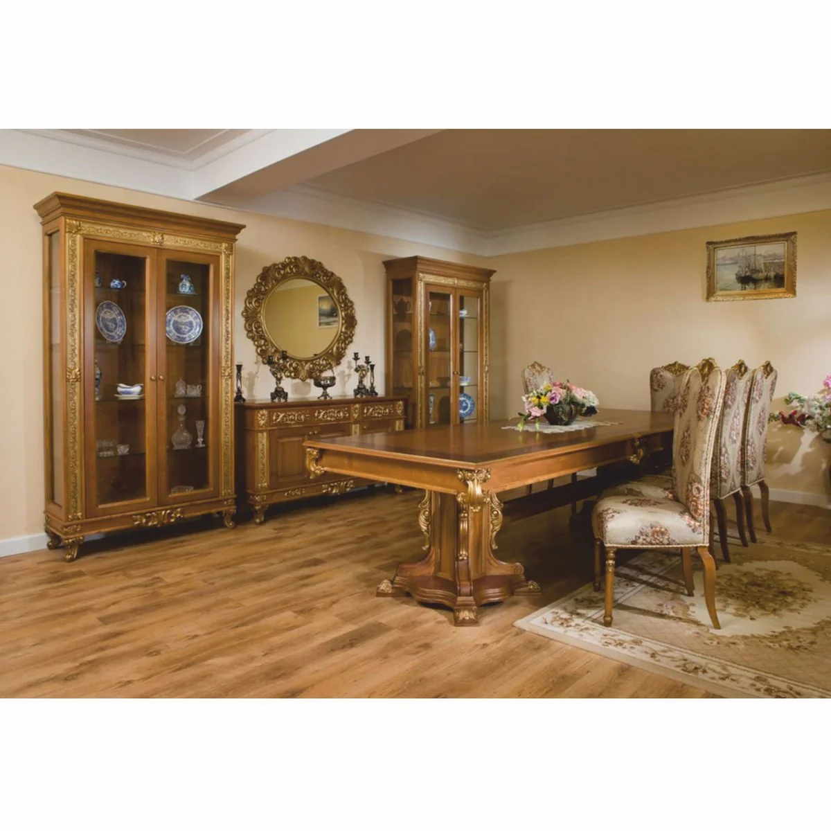 Casa Padrino vitrina barroco de lujo marr¨®n / oro 122,5 x A. 218,5 cm - Muebles barrocos