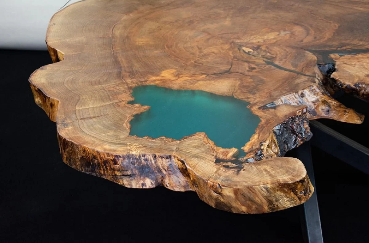 Casa Padrino mesa de centro de lujo marr¨®n / verde / negro 120 x 125 x A. 50 cm