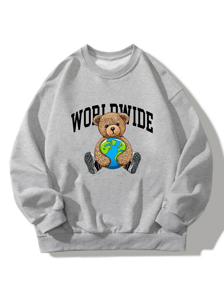 Worldwide Bear Crew Neck Relaxed Sweatshirt