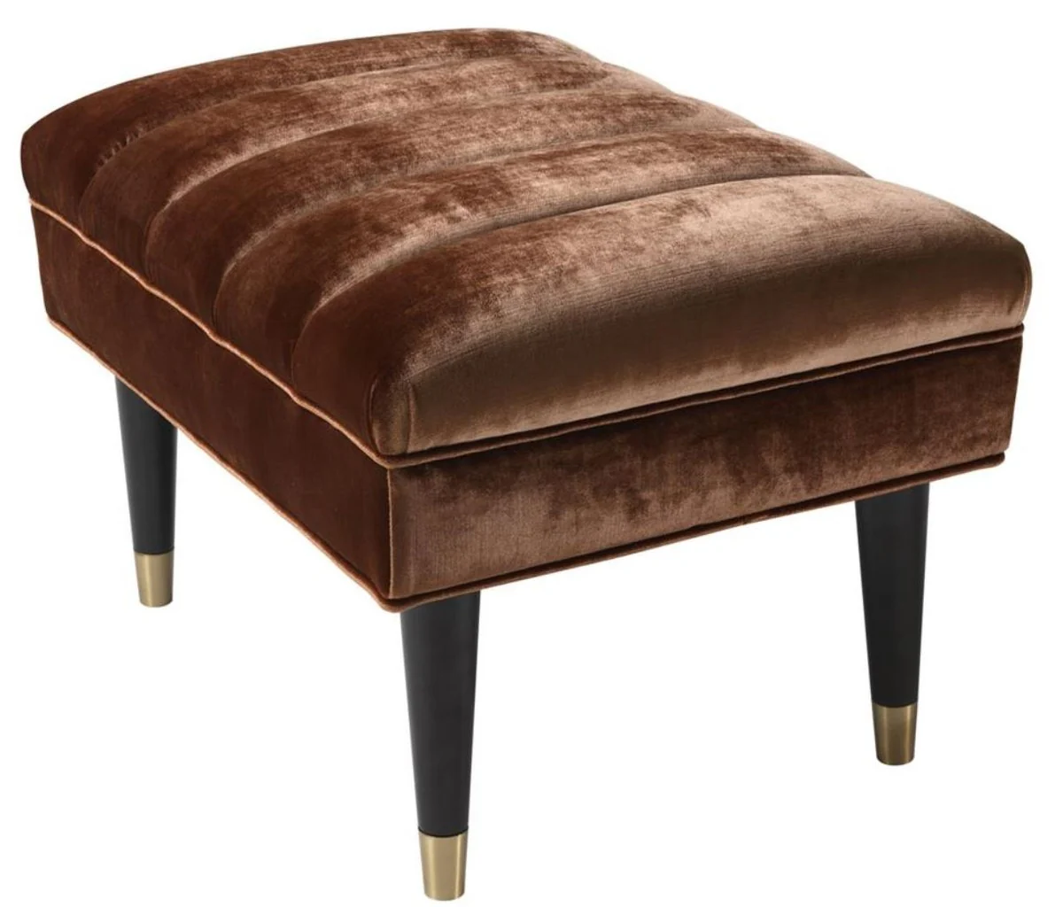 Casa Padrino Banco de Lujo Naranja Oscuro / Negro / Oro 68 x 50 x H. 45 cm - Calidad de Lujo