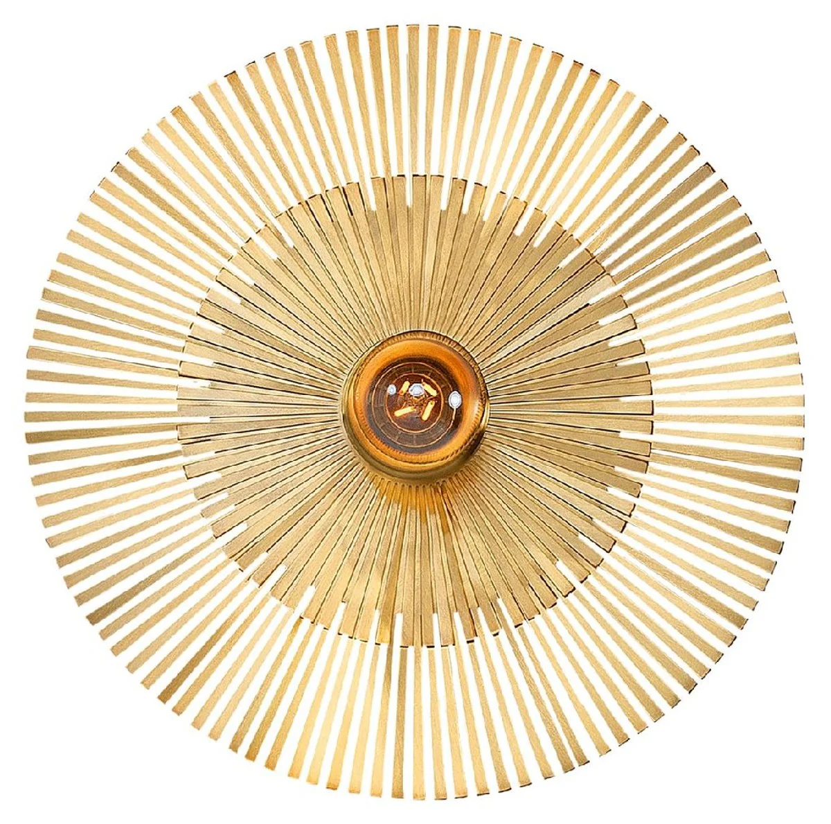 Casa Padrino lámpara de pared de lujo Ø 36 cm - Lámpara de pared redonda de latón - Lámpara de Pared para Hotel y Restaurante - Colección de Lujo