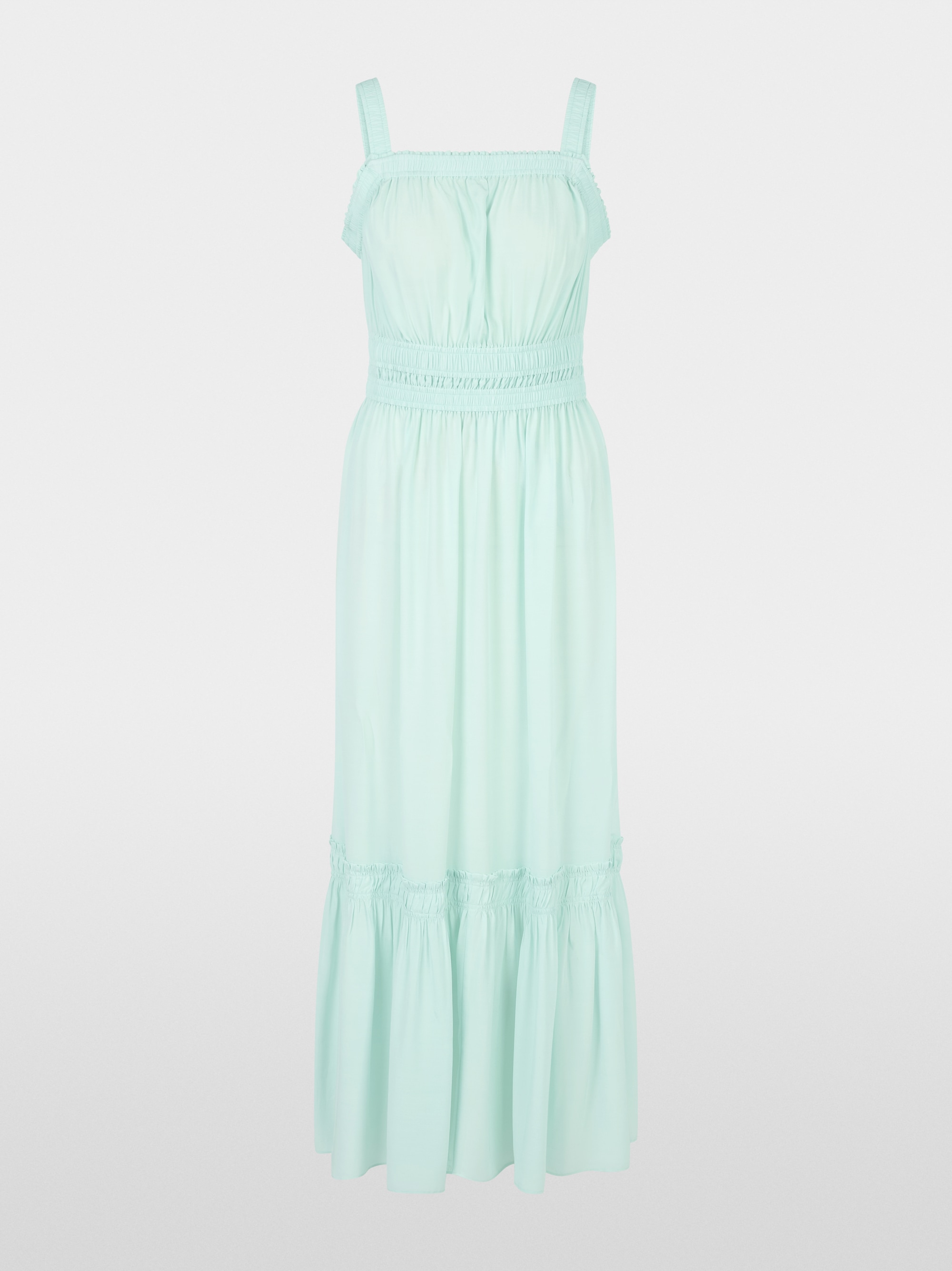 Marc-Cain Unicolour long dress with frill hem