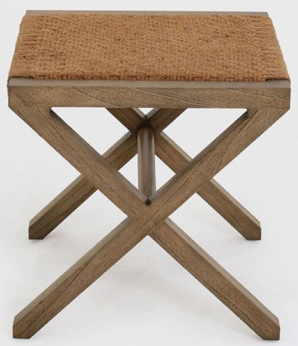 Casa Padrino mesa auxiliar de lujo marr¨®n 50 x 50 x A. 50 cm - Mesa de madera maciza - Muebles de sal¨®n - Calidad de Lujo