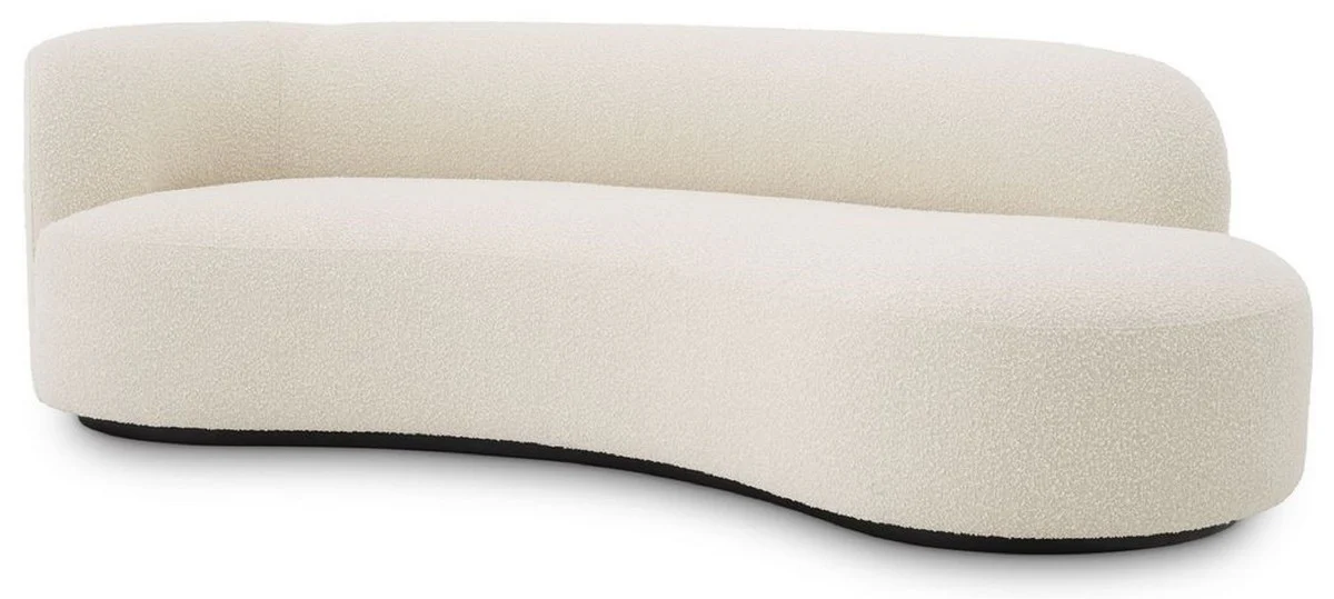 Casa Padrino sof¨¢ de lujo crema / negro 230 x 110 x A. 68 cm - Sof¨¢ de sal¨®n curvo - Sof¨¢ de Hotel - Calidad de Lujo