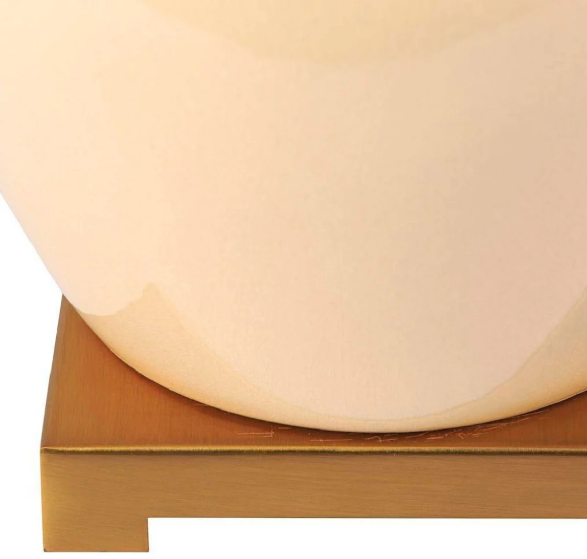 Casa Padrino l¨¢mpara de mesa de cer¨¢mica de lujo crema / oro / blanco ? 40 x A. 70 cm
