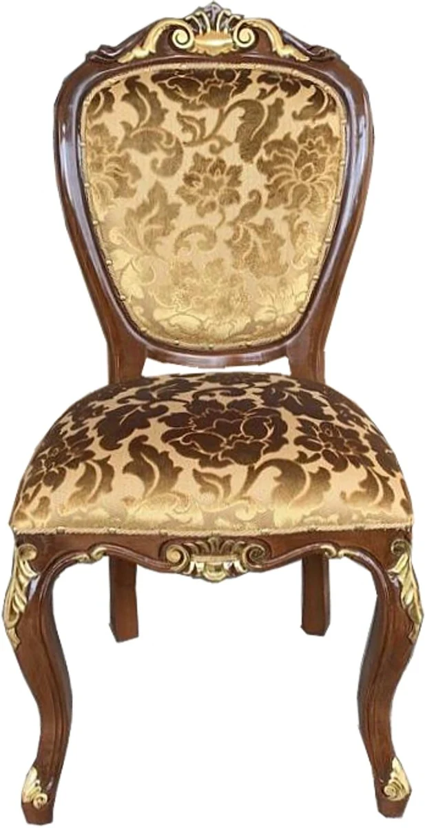 Silla de comedor de lujo barroca Casa Padrino, dise?o dorado / aspecto antiguo marr¨®n-dorado - Muebles de hotel de lujo - Hecho en Italia