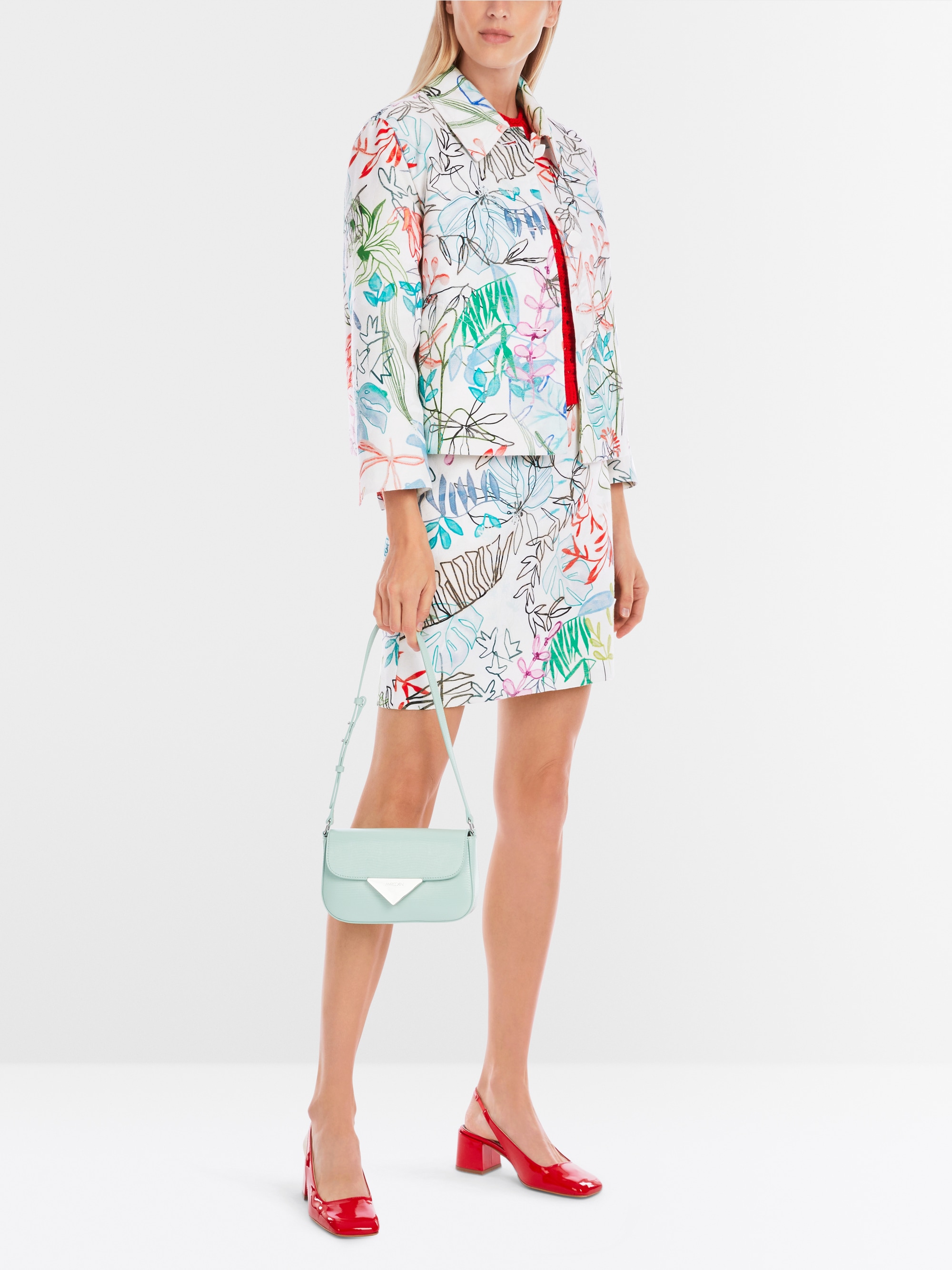 Marc-Cain Jacket with arty leaf motif