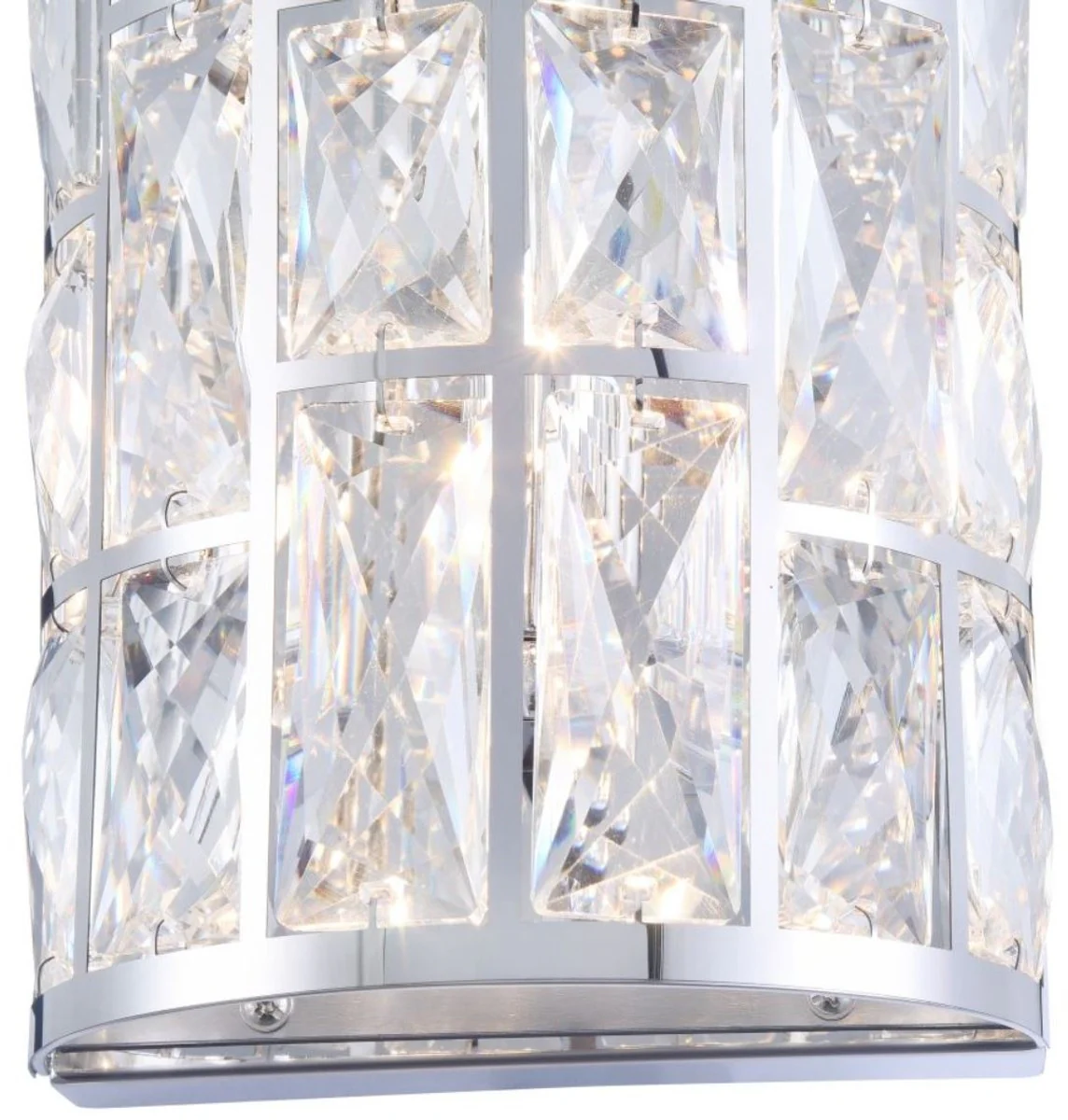 Casa Padrino Lámpara de Pared de Lujo 14,7 x 10 x H. 21,2 cm - Lámpara de Pared Elegante con Cristal